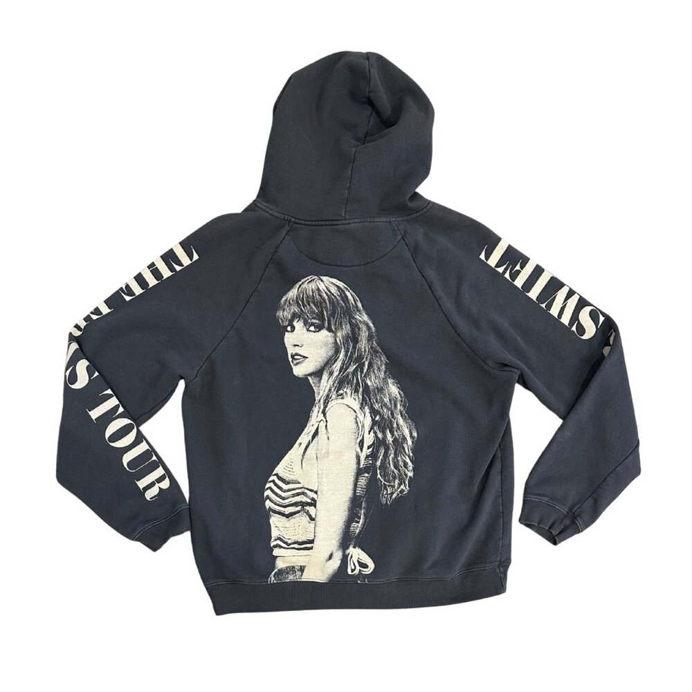 Taylor Swift The Eras Tour Grey Black Face Hoodie Size L